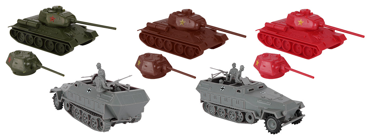 BMC CTS WW2 Sherman M4 Tanks OD Green 2 1:38 Plastic Army Men Vehicles –  BMC Toys