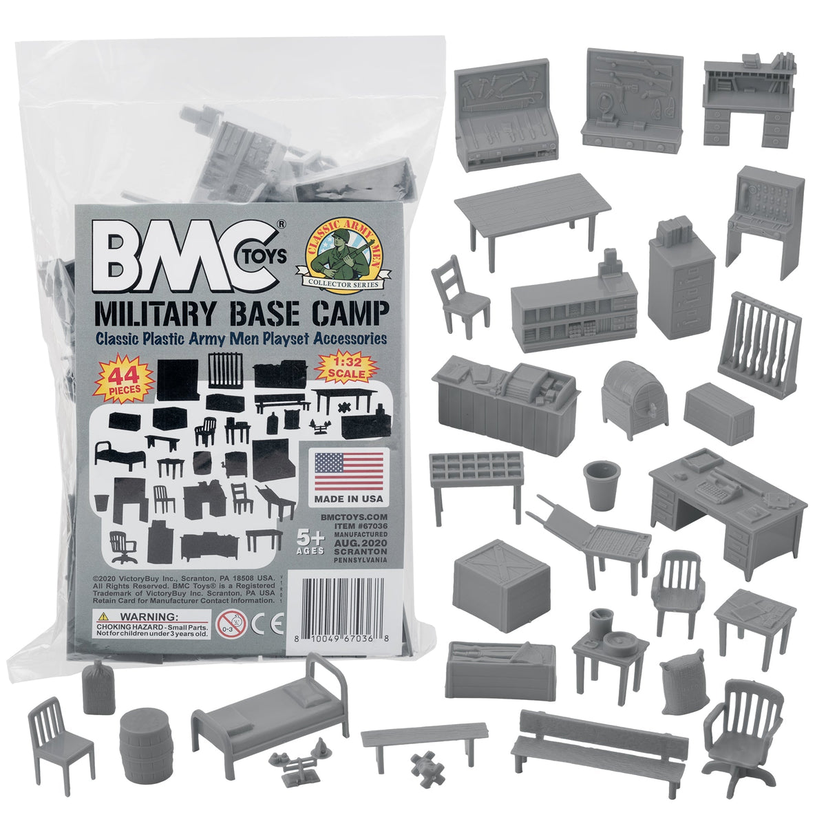 BMC Classic Marx Military Base Camp Plastic Army Men Playset