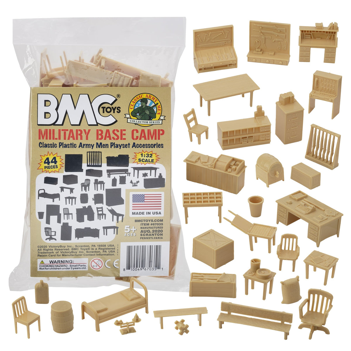 BMC Classic Marx Military Base Camp Plastic Army Men Playset