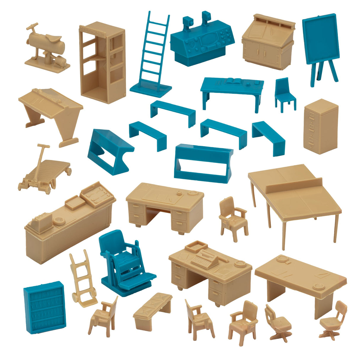 BMC Marx Mid-Century Modern Furniture Plastic Playset Accessories