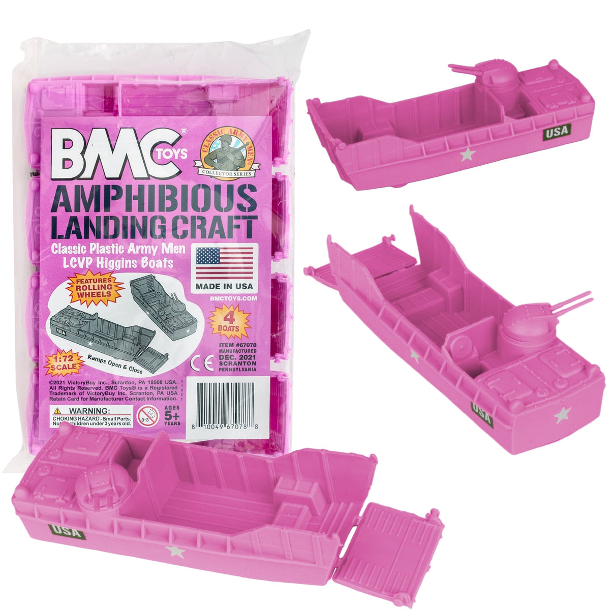 リトルウィッチ C70 EXTRA QUALITY SET BMC Classic Marx Landing Craft Pink Plastic Army Men Vehicle – BMC