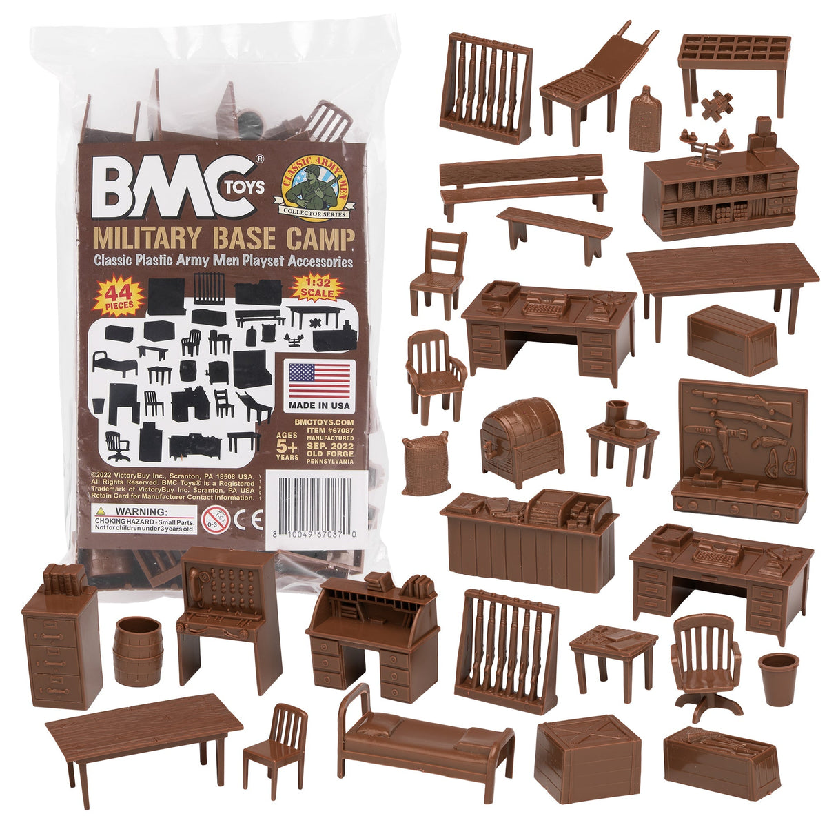 BMC Classic Marx Military Base Camp Plastic Army Men Playset
