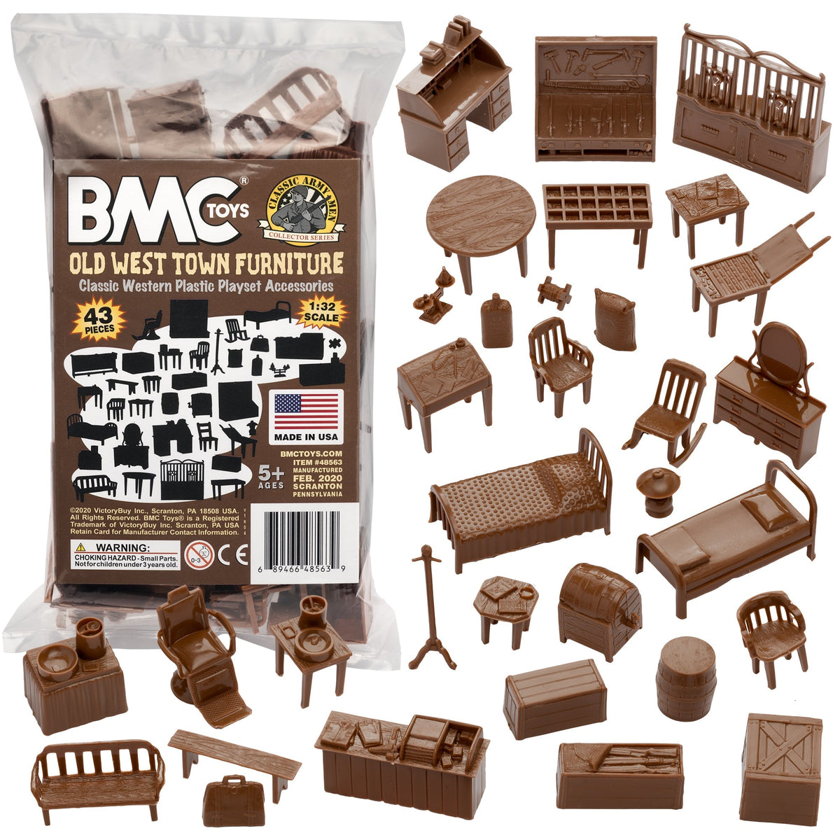 BMC Classic Marx Western Town Furniture Plastic Cowboy Accessories