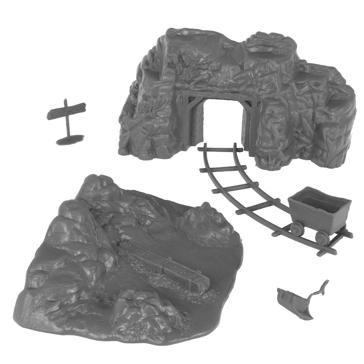 BMC Classic Marx Western Gold Mine Plastic Cowboys Playset