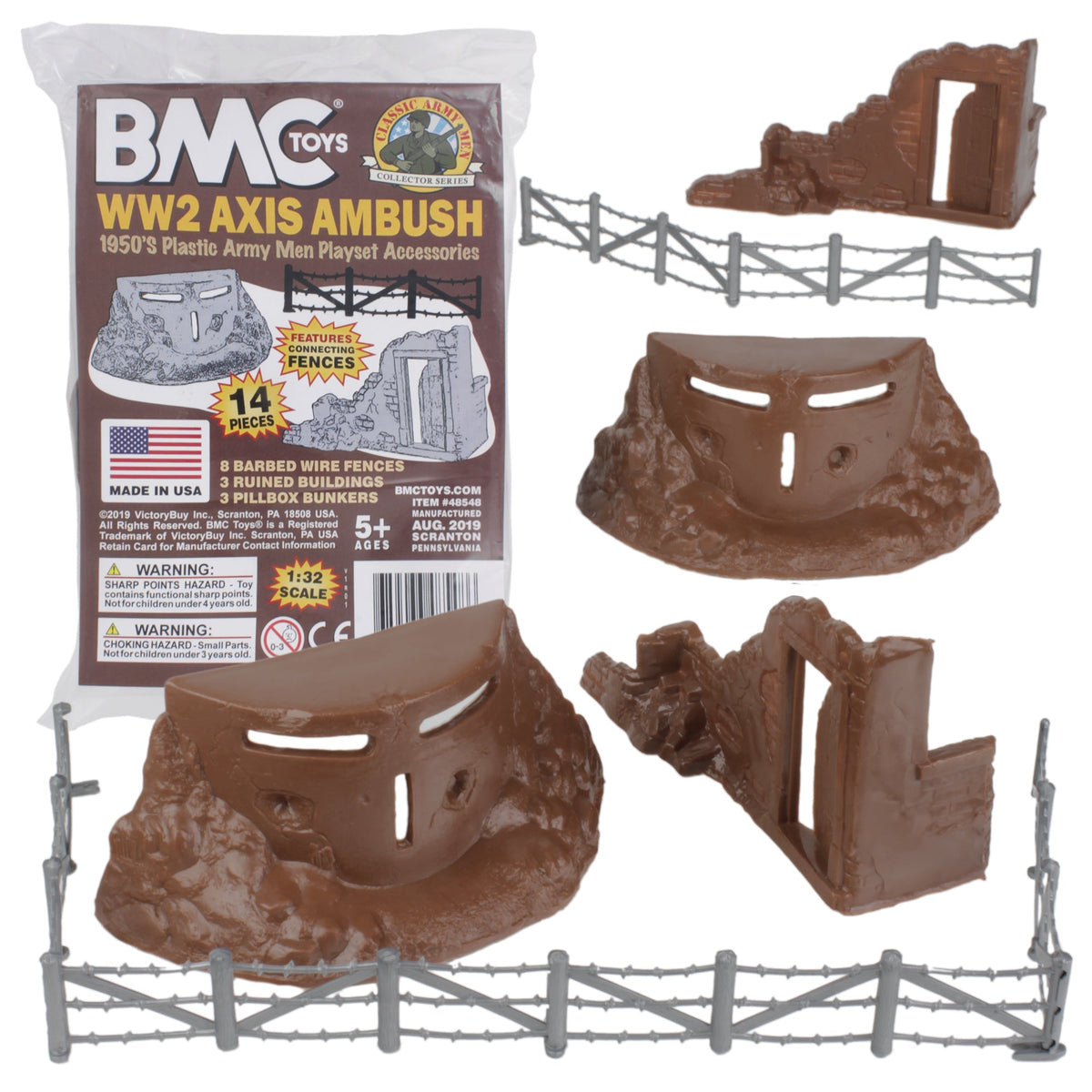 00s goa archive militaryベスト 2way ギミック BMC Classic Marx Battleground Brown Plastic Army Men Playset