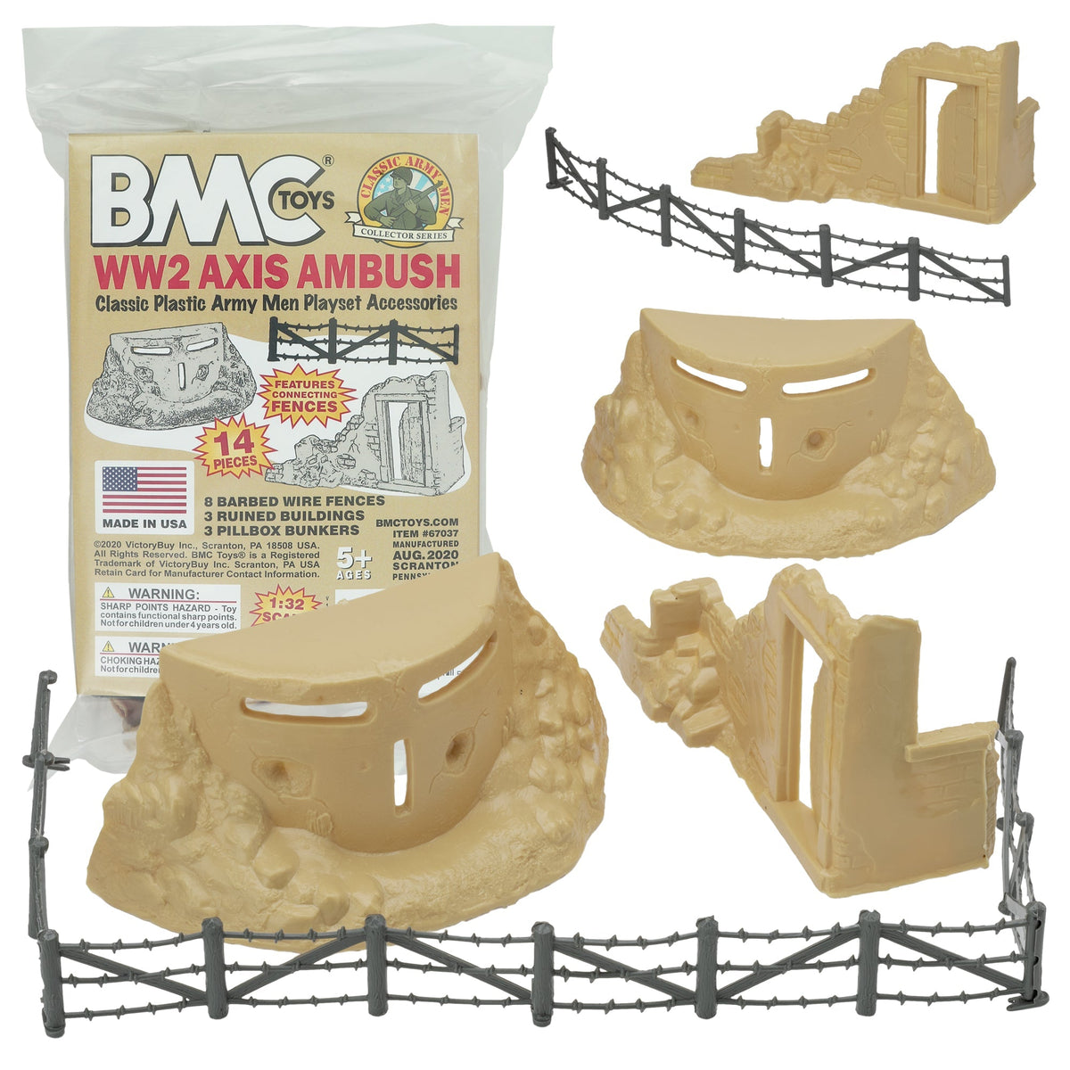 BMC Classic Marx Battleground Tan Plastic Army Men Playset