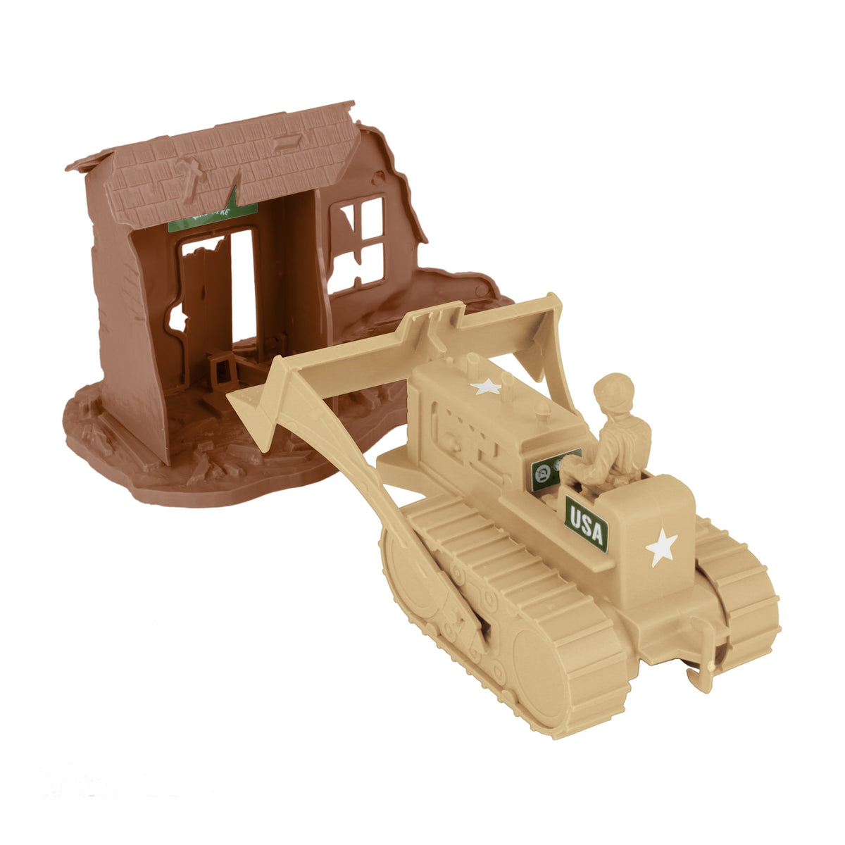 BMC Classic Plastic Army Men Corps of Engineers Bulldozer