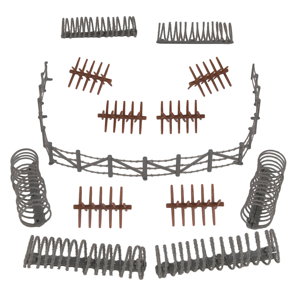 組紐台 ミニチュアセット BMC CTS Concertina Barbed Wire Fence - 18pc Plastic Army Men