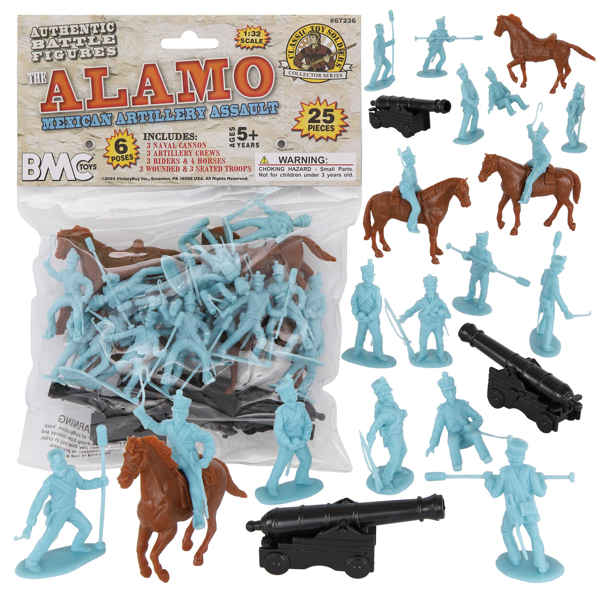 鷹塀三奈さんのキャンドル人形セット BMC CTS Alamo Mexican Artillery Light Blue Plastic Figure Cannon