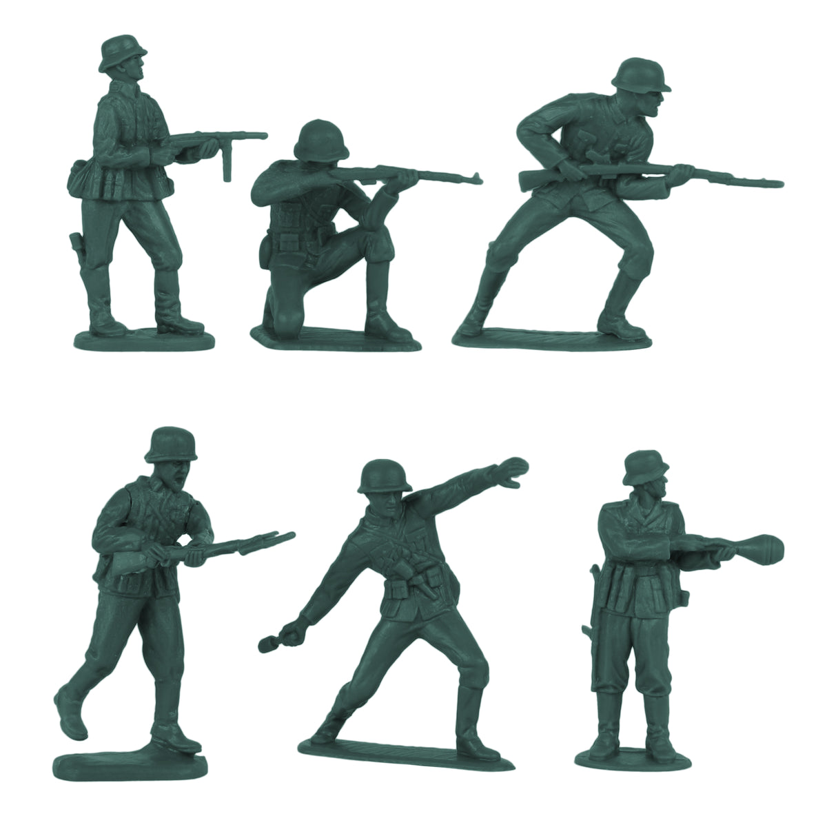 BMC CTS WW2 German Infantry Plastic Army Men 32pc Gray Soldier