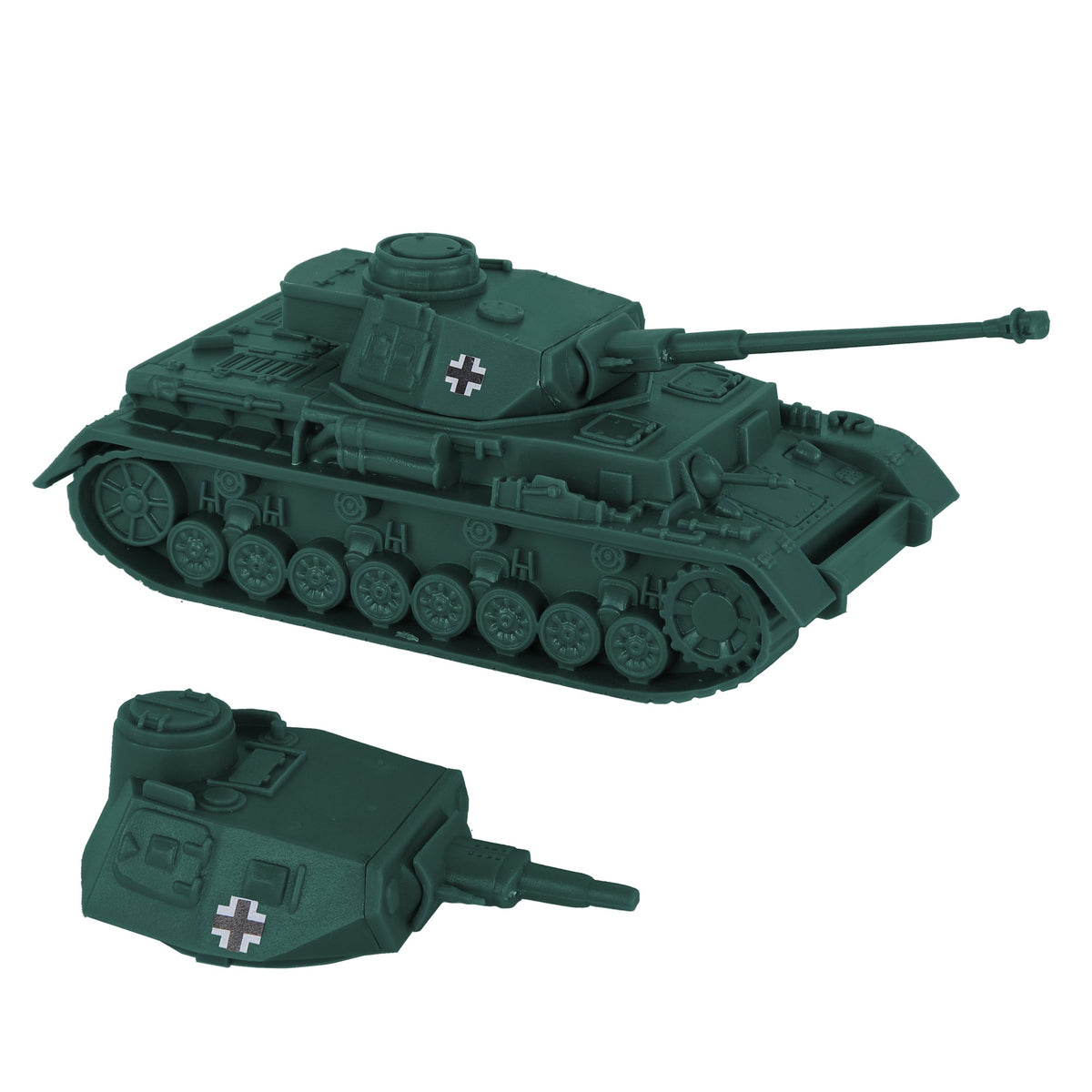 BMC CTS WW2 German Panzer IV Tank - Forest-Green 1:38 Plastic Army