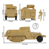 BMC Toys Classic Toy Soldiers WW2 United States M3 Halftrack Vehicle Tan Scale