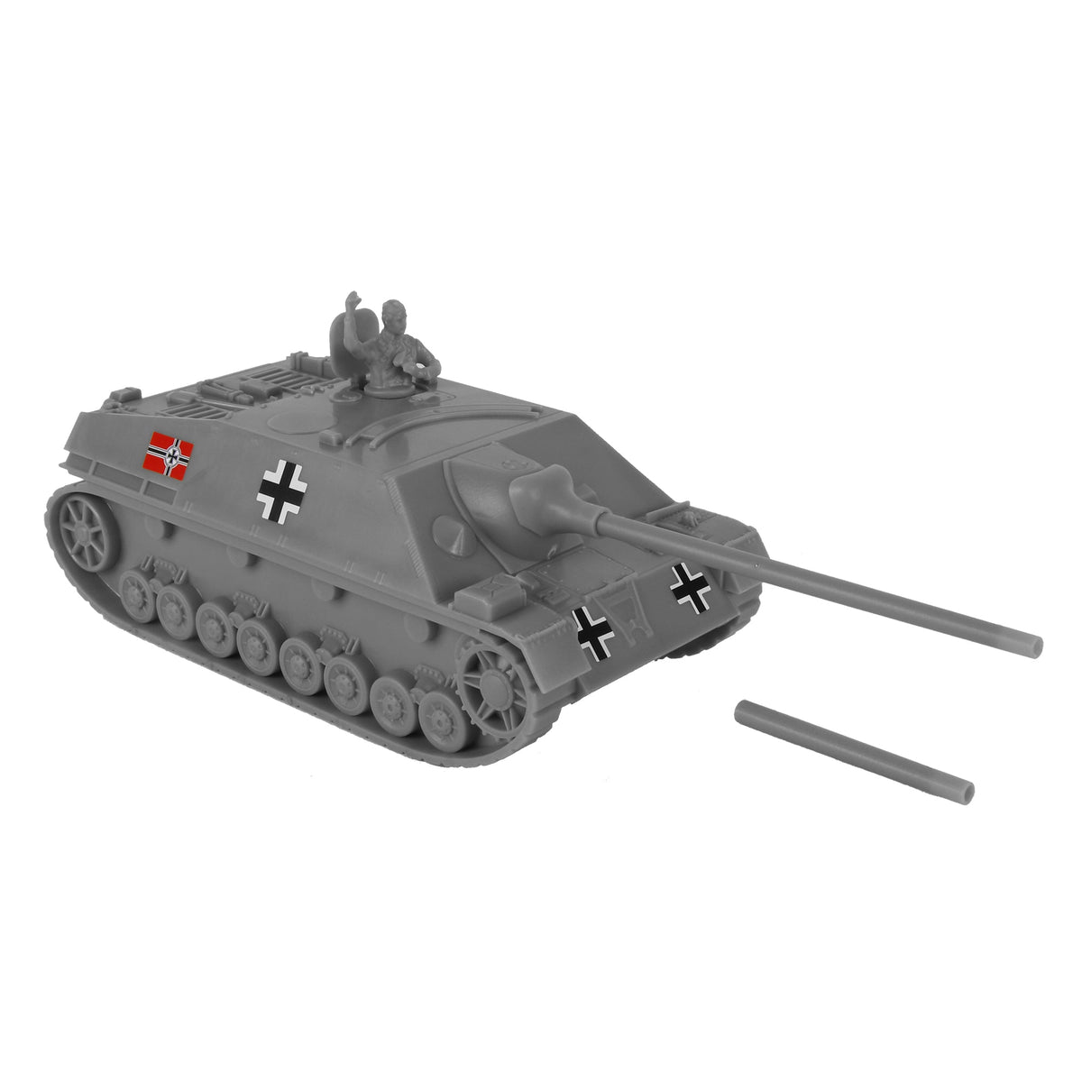 BMC WW2 German Jagdpanzer Tank Destroyer Gray Plastic Army Vehicle