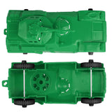 Tim Mee Toy Modern Armored Cars Green Top and Bottom View