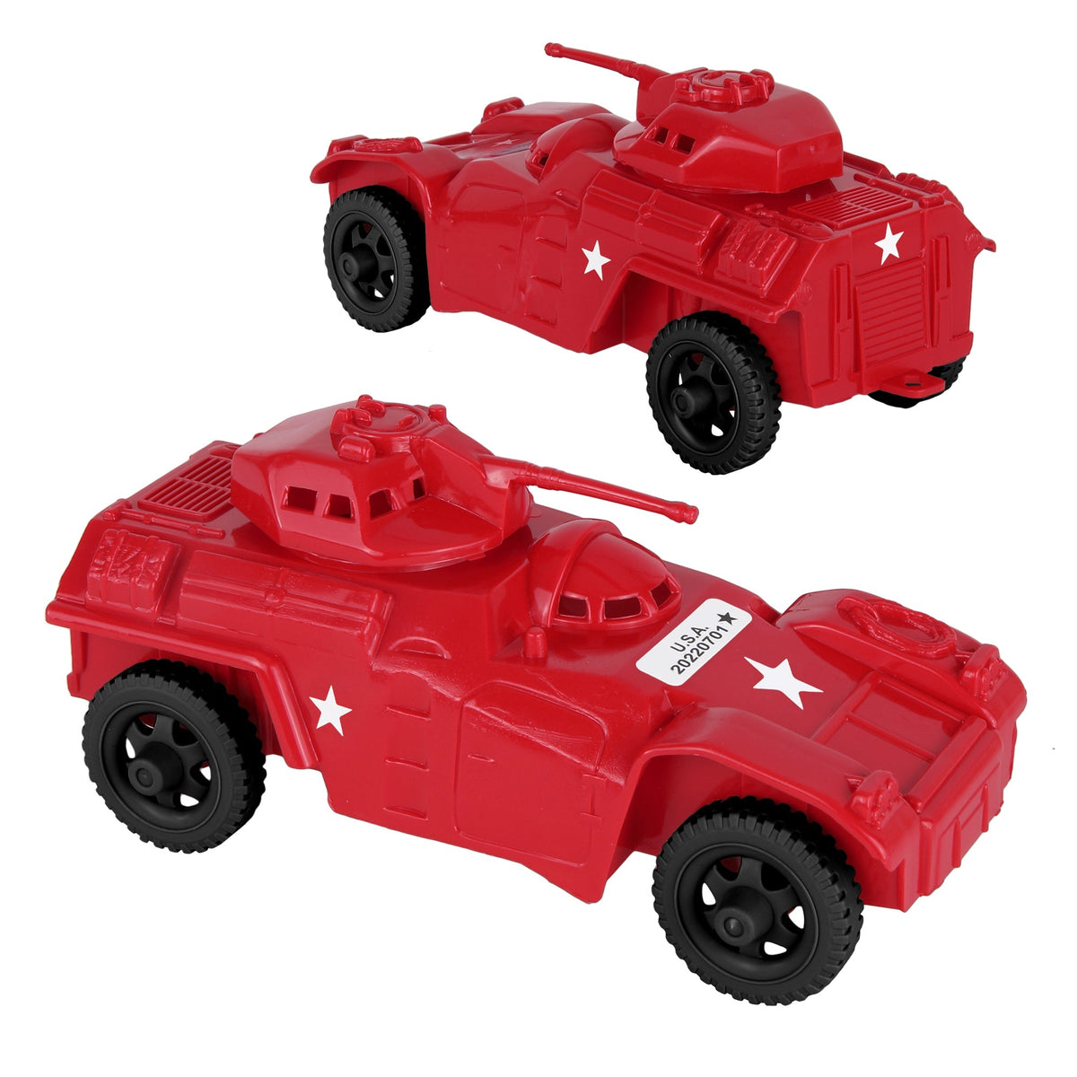 米澤【 マーキュリー モントクリア赤ワイパー連動】tinブリキtoy car箱無 TimMee RECON PATROL Red Armored Car Plastic Army Men Scout