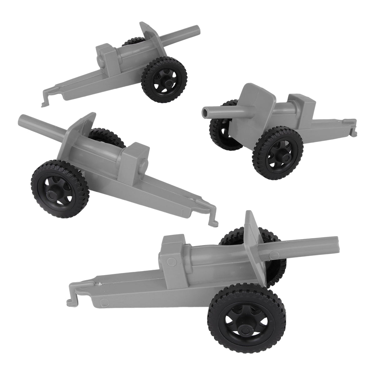 TimMee M3 ARTILLERY - Gray 4pc Plastic Army Men Cannon Playset US
