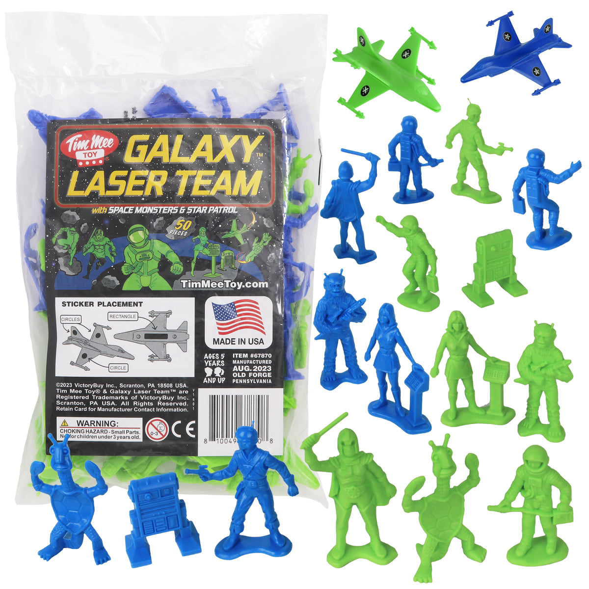 VIZEI J3027 トラック STAR TEAM EDITION TimMee Galaxy Laser Team SPACE Figures - Blue vs Green 50pc Set
