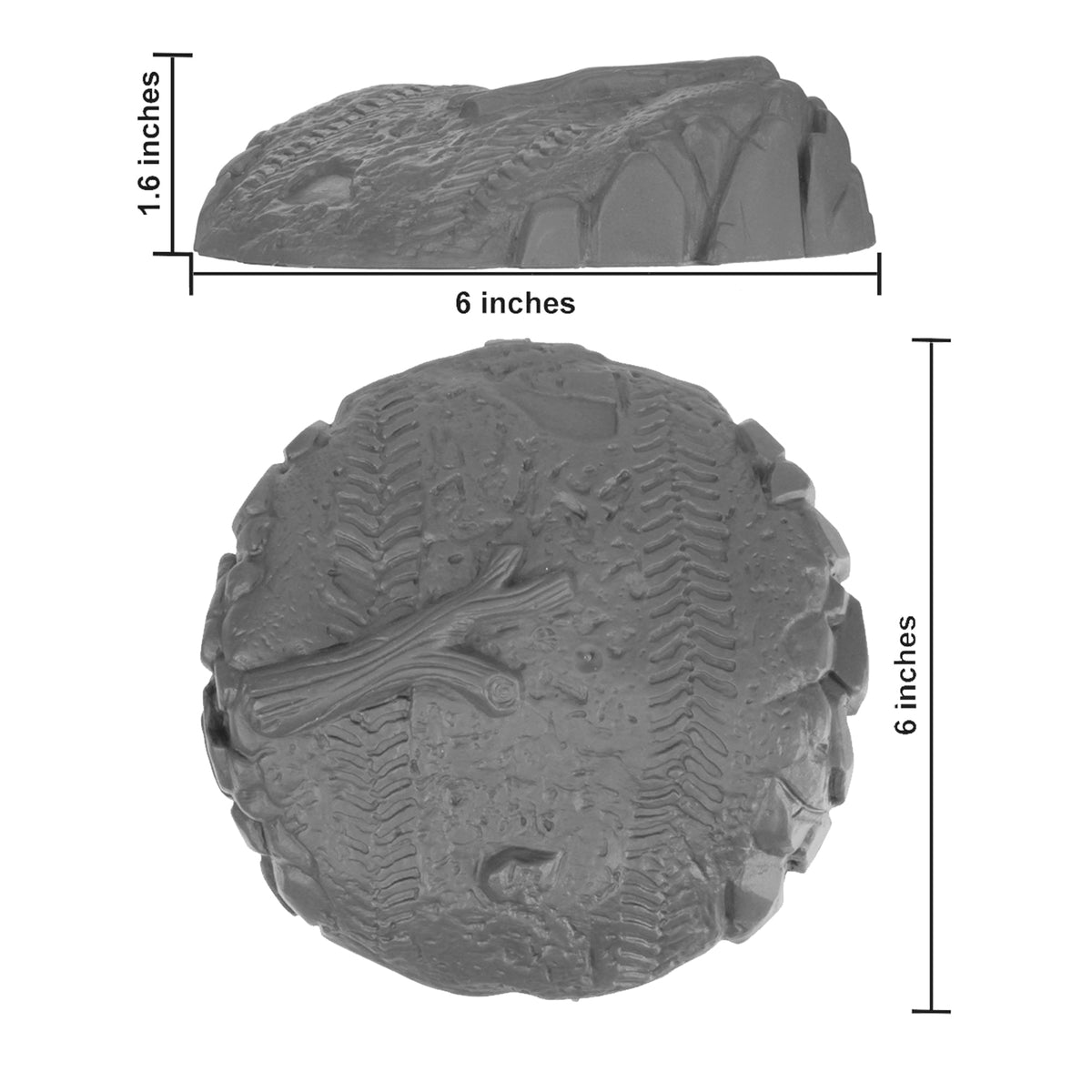 TimMee Round ROADBLOACK TERRAIN Hill Charcoal Gray Plastic Accessory