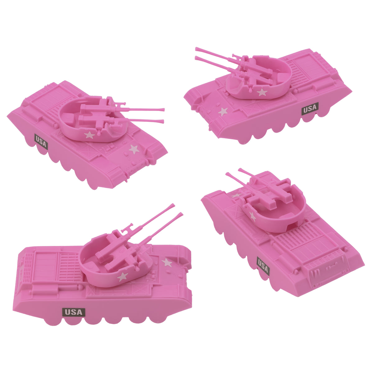 【新品未使用】Andmary Angie ribbon tank PINK BMC Classic Anti-Aircraft Tanks Pink Plastic Army Men Vehicles