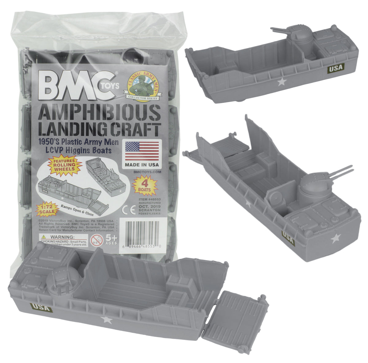 BMC Classic Marx Landing Craft Gray Plastic Army Men Vehicle – BMC
