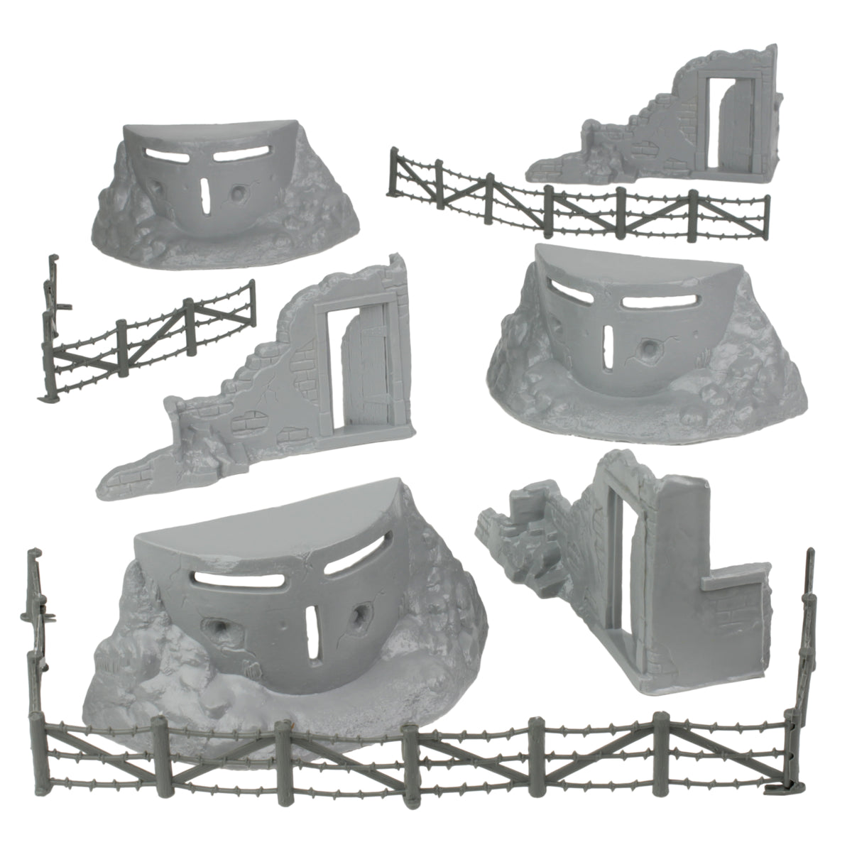 BMC Classic Marx Battleground Gray Plastic Army Men Playset