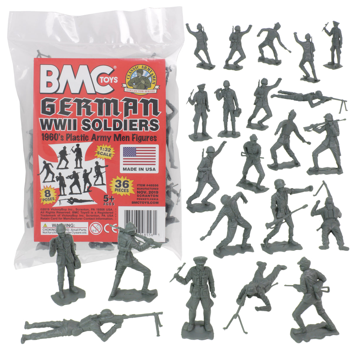 BMC Classic MPC German Plastic Army Men WW2 Soldier Figures Made