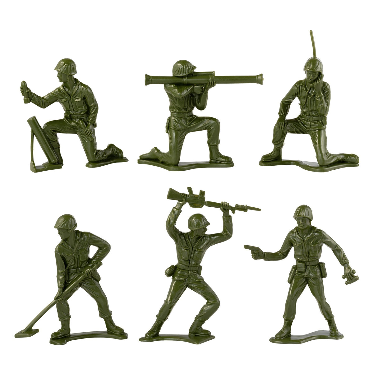 TimMee Jumbo Plastic Army Men Olive Green Soldier Figure Set - US Made ...