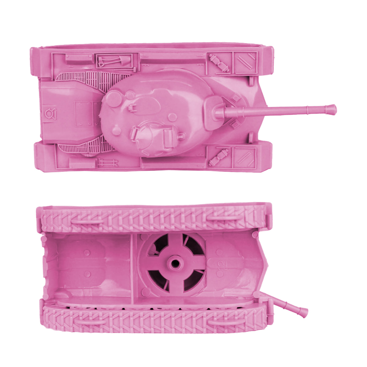 TimMee Toy Tanks for Plastic Army Men - Pink WW2 3pc - Made in USA