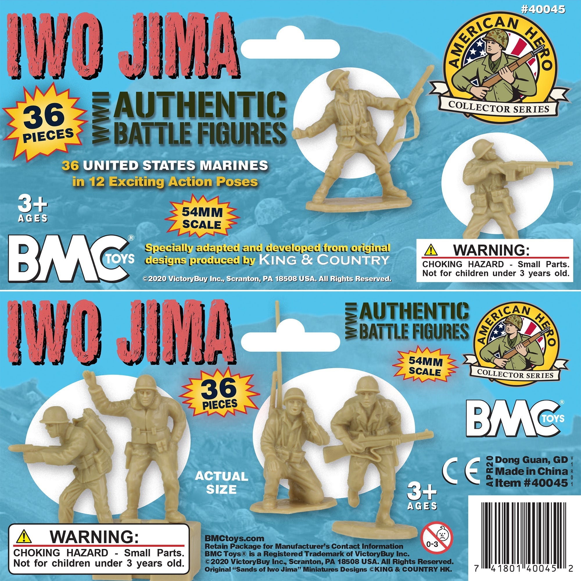 BMC WW2 Iwo Jima US Marines Plastic Army Men American Soldier