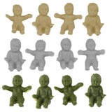 BMC Toys Classic OD Green, Tan and Gray Plastic Army Baby Figures Close Up