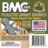 BMC Toys Classic OD Green, Tan and Gray Plastic Army Baby Figures Insert Art
