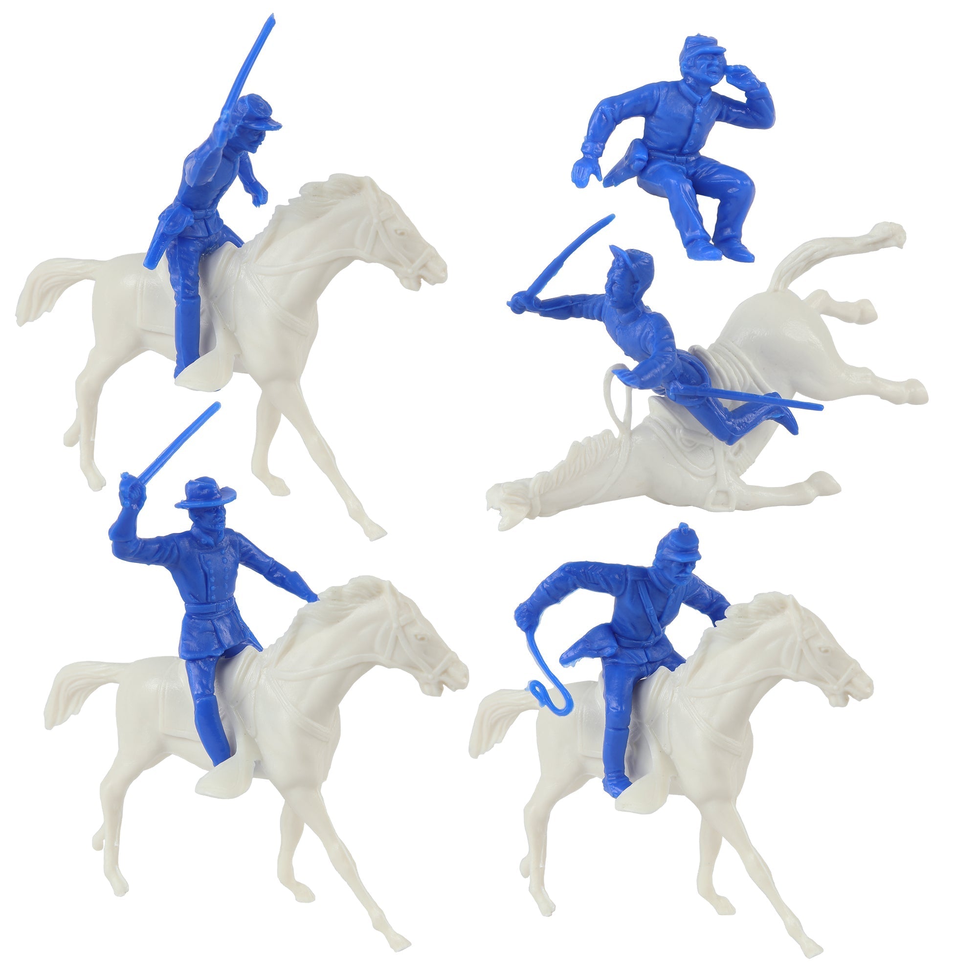 【レア美品】米国ニーマンマーカス★Blue & White★C/S BMC Classic Marx Civil War Cavalry Powder-Blue Plastic Figure