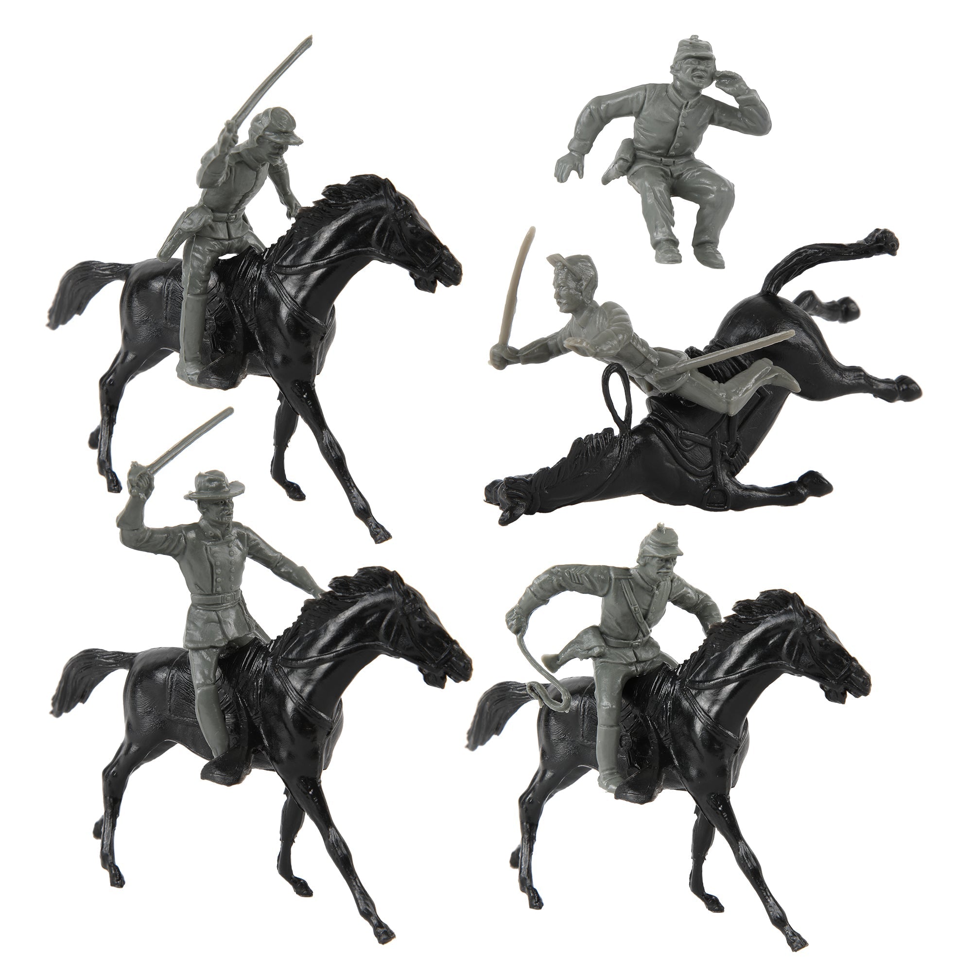 BMC Classic Marx Civil War Cavalry Powder-Blue Plastic Figure