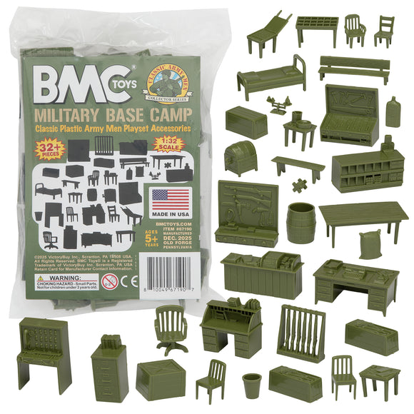 MC Classic Marx Military 32pc Basecamp Furniture and Accessories OD-Green Color Main Image