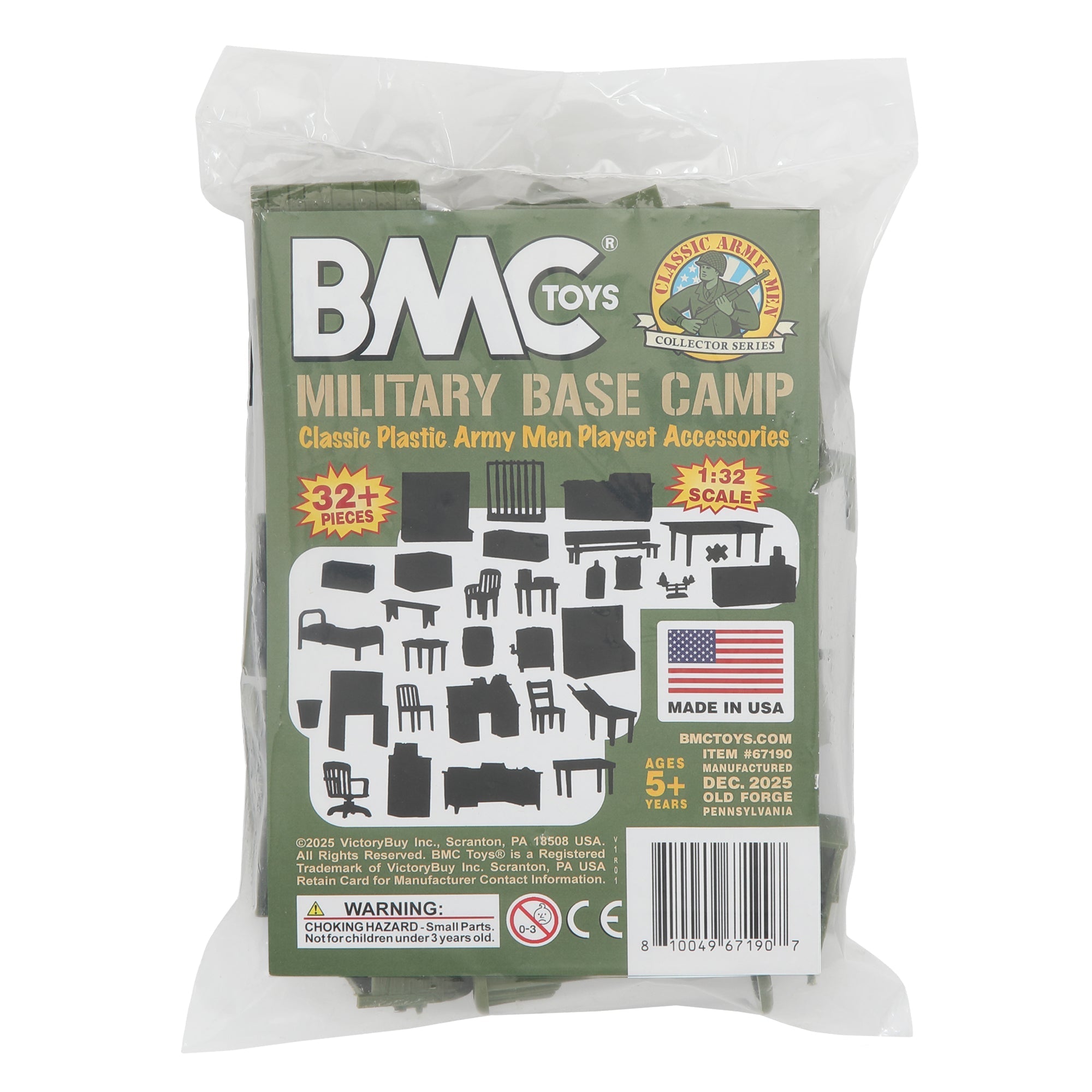 BMC Classic Marx Military Base Camp Plastic Army Men Playset