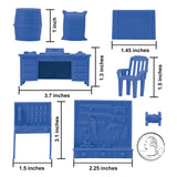 BMC Classic Marx Military Base Furniture and Accessories Blue Color Scale