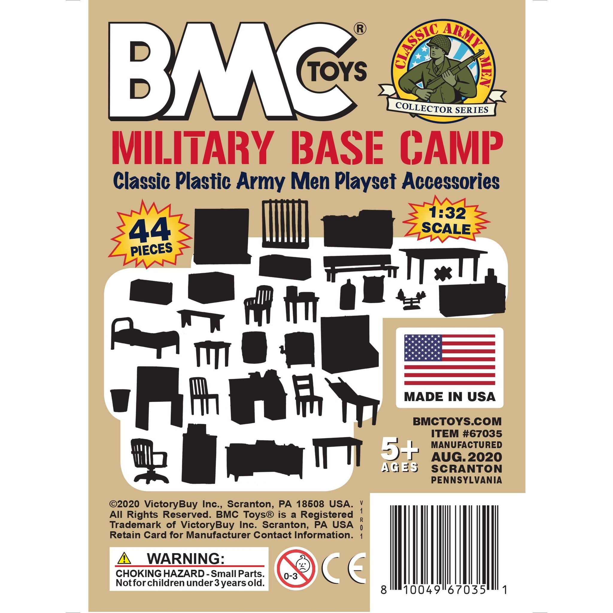 BMC Classic Marx Military Base Camp Plastic Army Men Playset