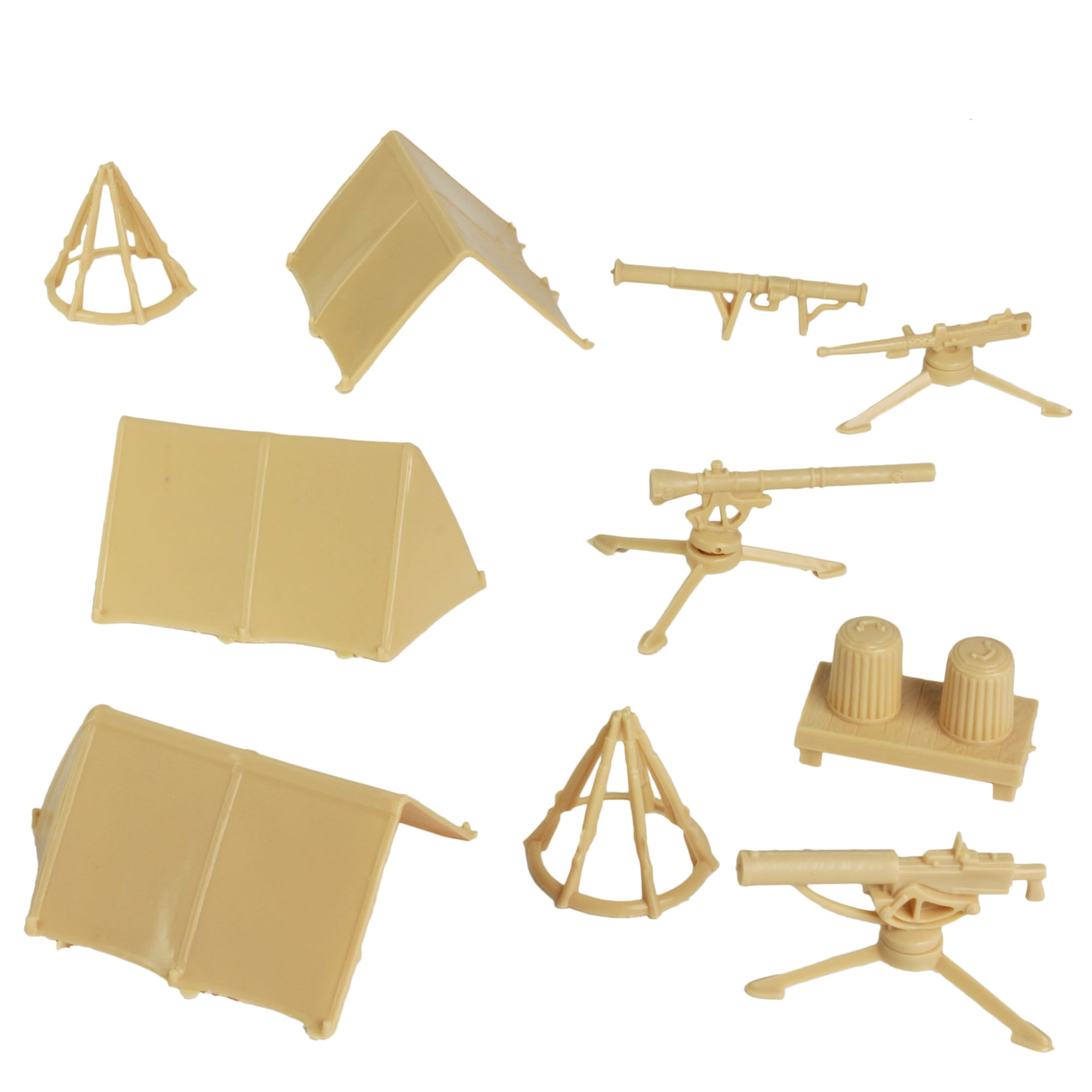 BMC Classic PLASTIC ARMY Men CAMP EQUIPMENT Desert Tan Tents