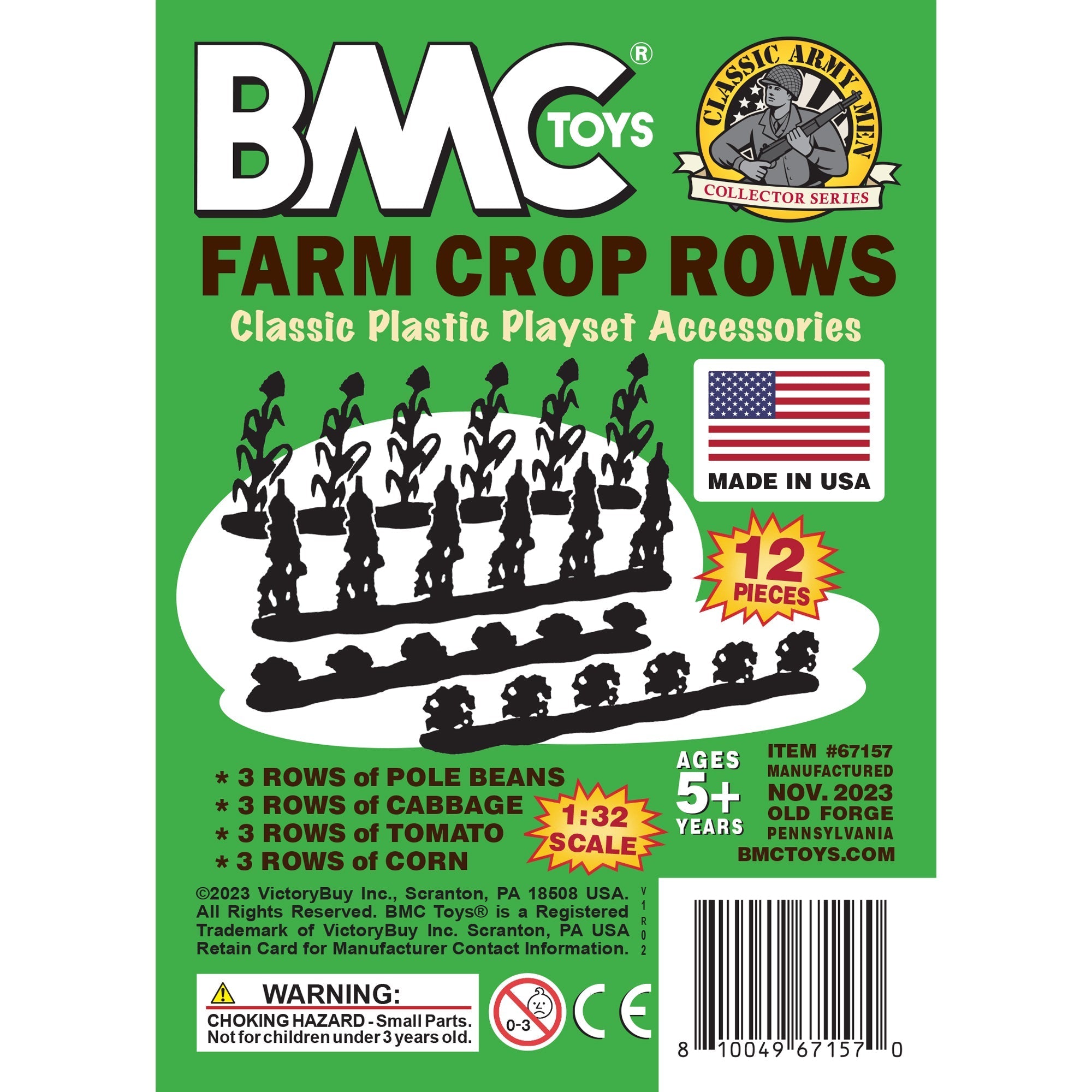BMC Classic Marx Grandpa's Garden Plastic Farm Dog & Crops Playset
