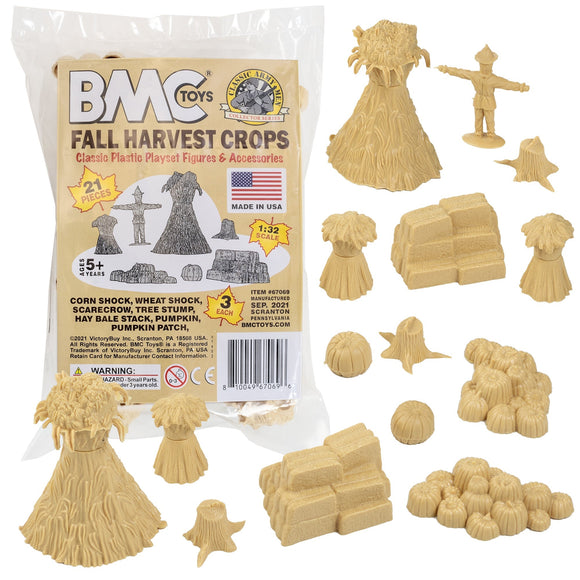 BMC Classic Marx Fall Harvest Crops Plastic Corn Hay & Pumpkin