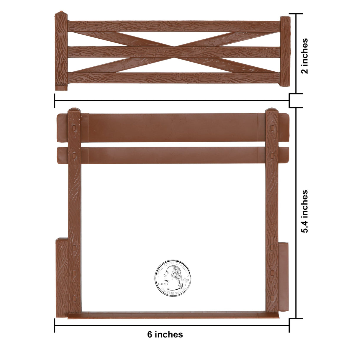 BMC Classic Marx Farm Ranch Brown Fence Gate Plastic Playset Accessory ...