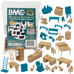 BMC Marx Mid-Century Modern Furniture Plastic Playset Accessories