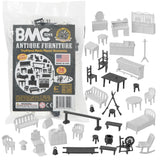BMC Toys Classic Marx Traditional Antique Doll House and Playset Furniture Soft-White and Coal-Black Colors Main Image