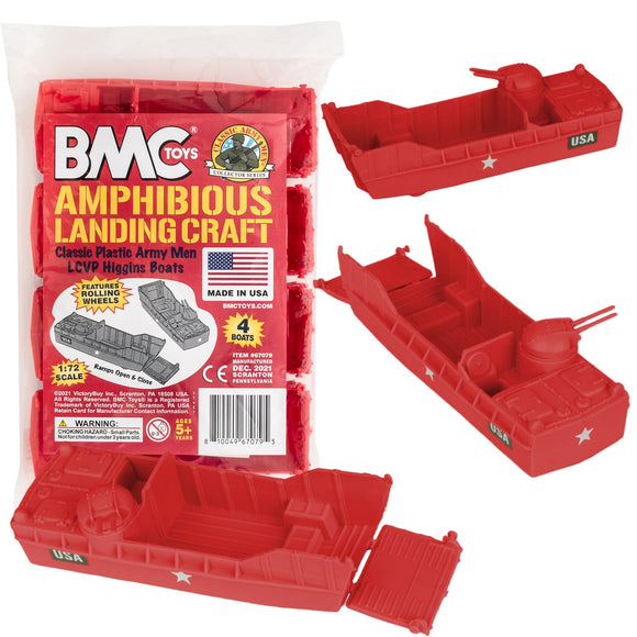 BMC Classic Marx Landing Craft Red Plastic Army Men Vehicle – BMC Toys