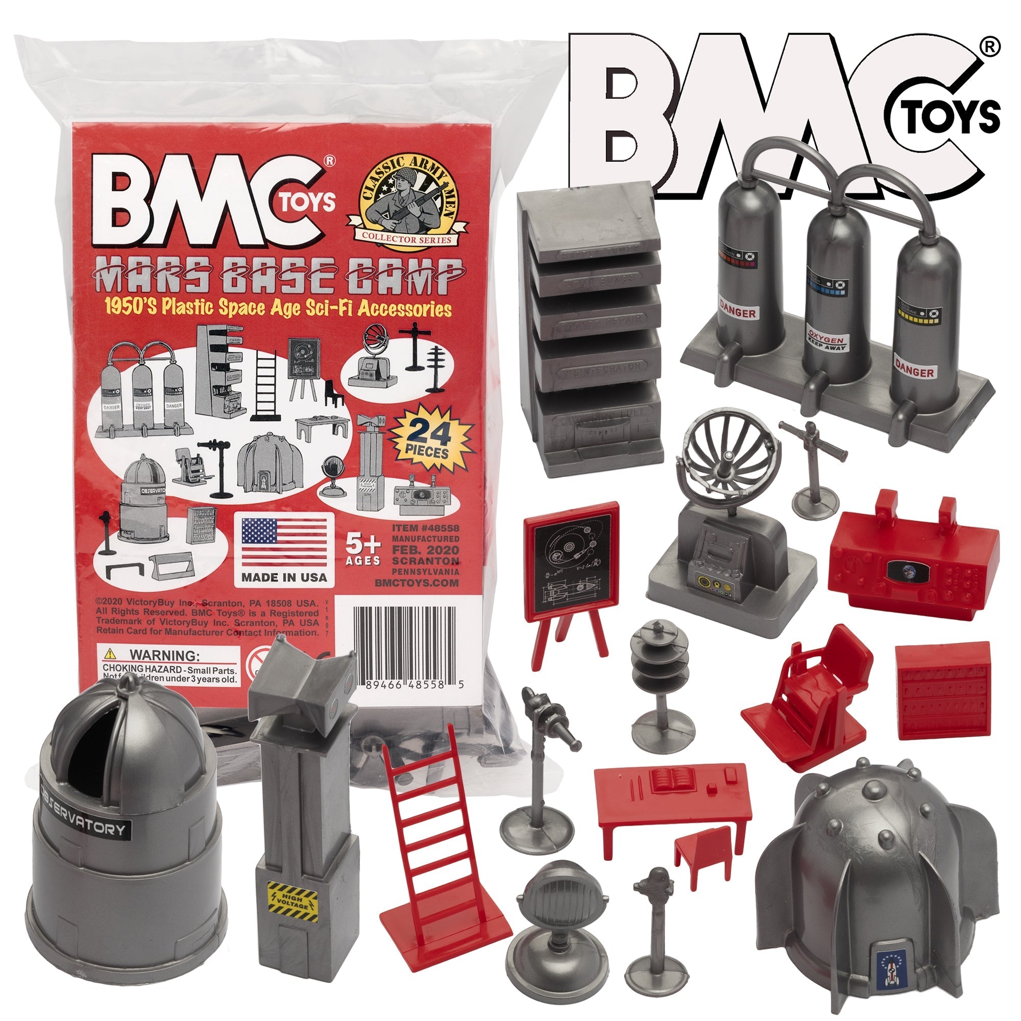 BMC Classic Sci-Fi Mars Base Camp Plastic Army Men Accessory