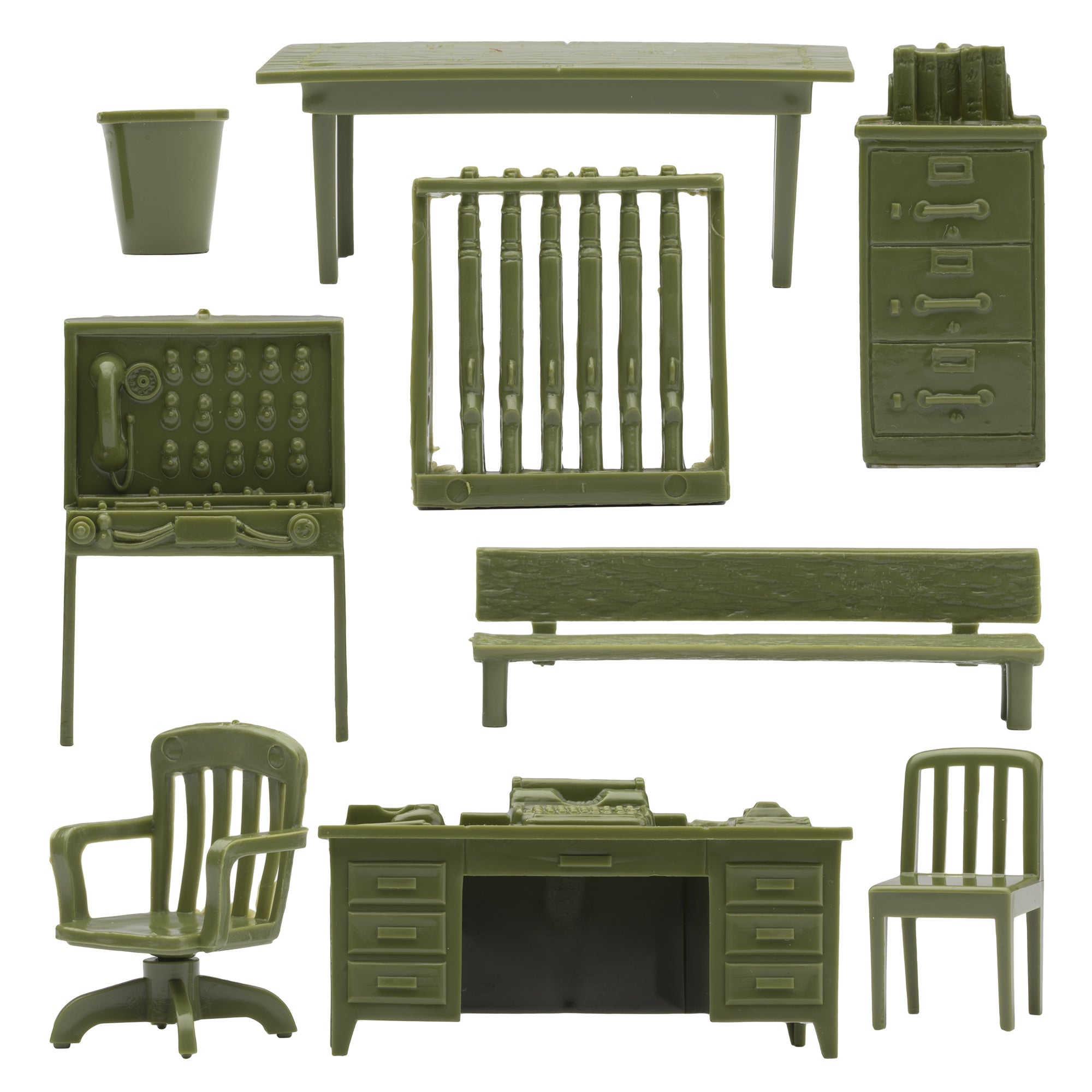 BMC Classic Marx Military Base Camp Plastic Army Men Playset