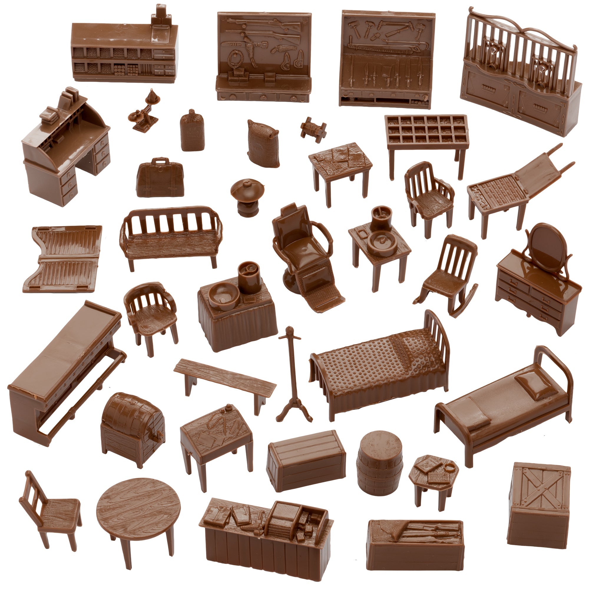 BMC Classic Marx Western Town Furniture Plastic Cowboy Accessories