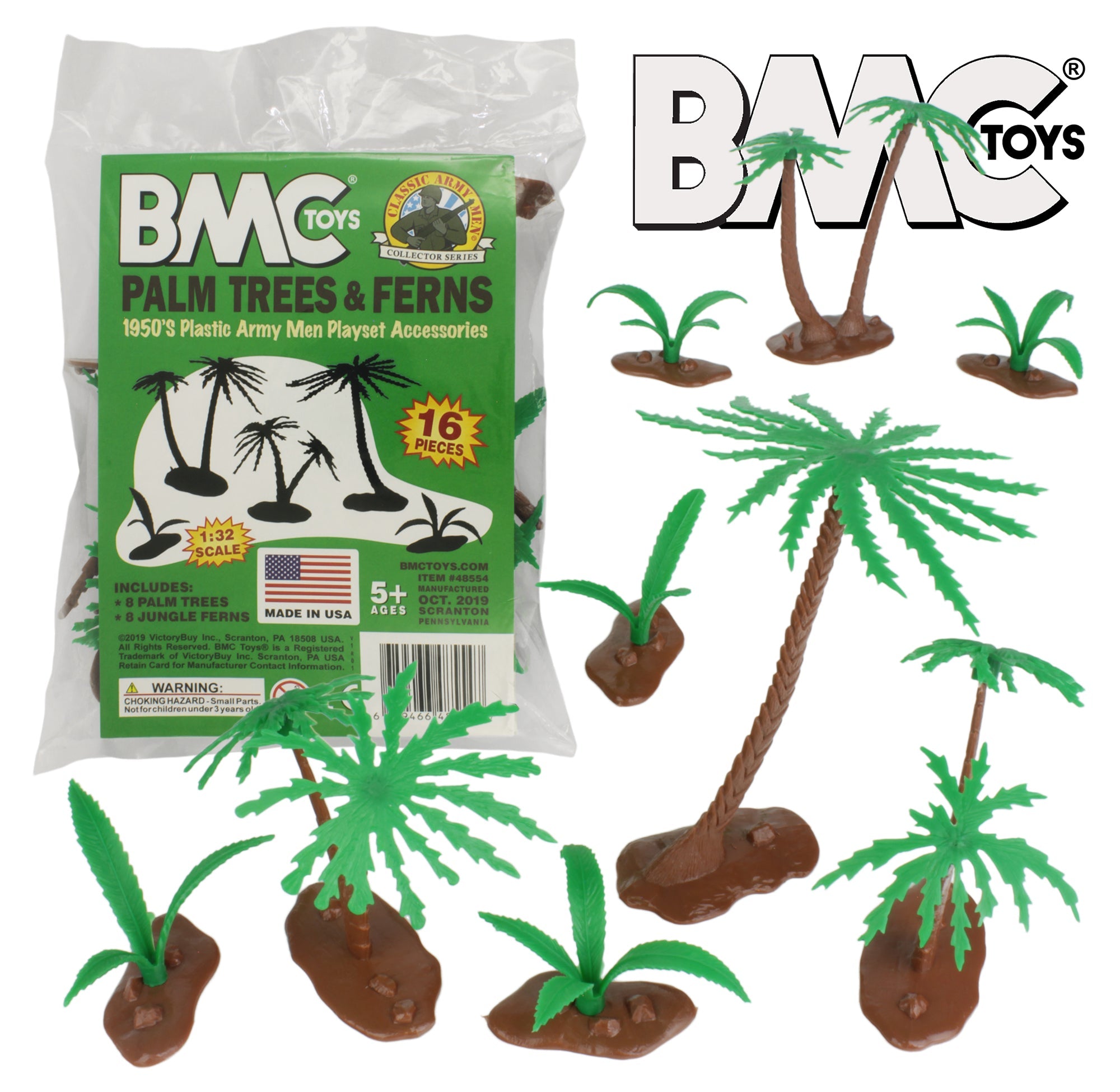 BMC Classic Marx Palm Trees Jungle Ferns Plastic Playset