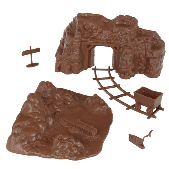 BMC Classic Marx Western Gold Mine Plastic Cowboys Playset