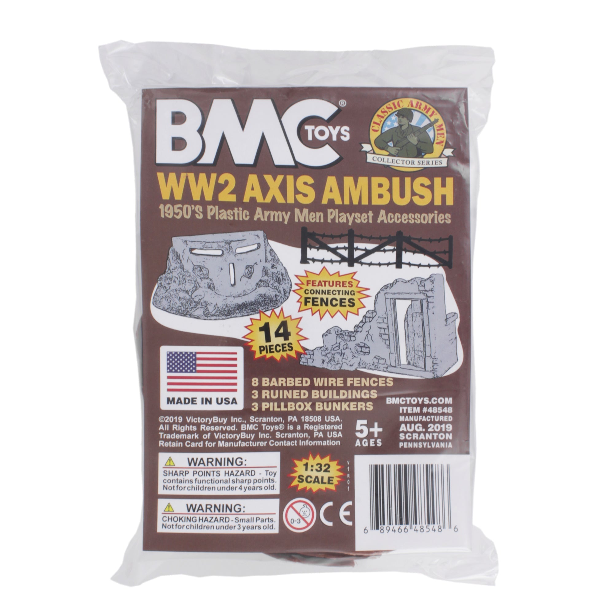 BMC Classic Marx Battleground Brown Plastic Army Men Playset